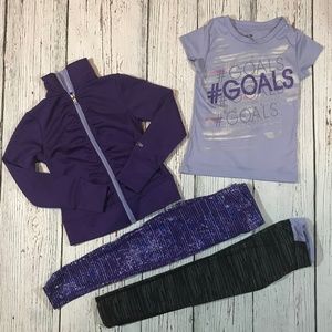 Girls Champion Duodry Purple Active Set